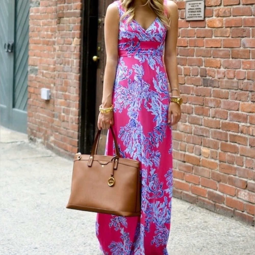 Lilly Pulitzer Sloane Maxi Dress Capri Pink Samba Small